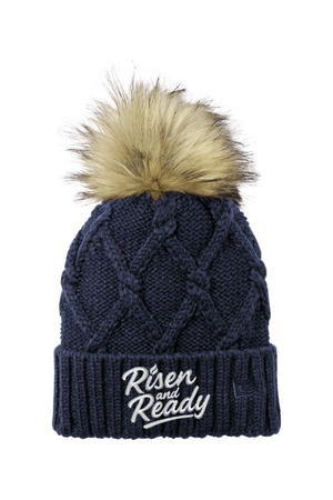 R&R Fur Pom Beanie