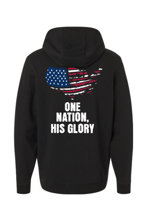 One Nation His Glory Lightweight Performance Hoodie