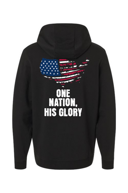 One Nation His Glory Lightweight Performance Hoodie