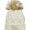 R&R Fur Pom Beanie - Ivory