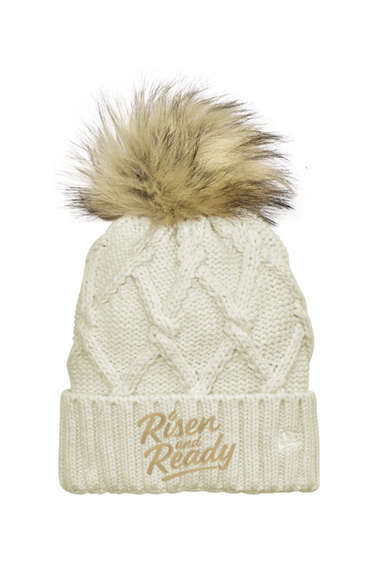 R&R Fur Pom Beanie