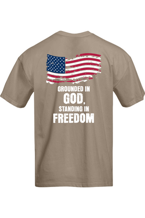 Grounded In God, Standing In Freedom Oversized Tee