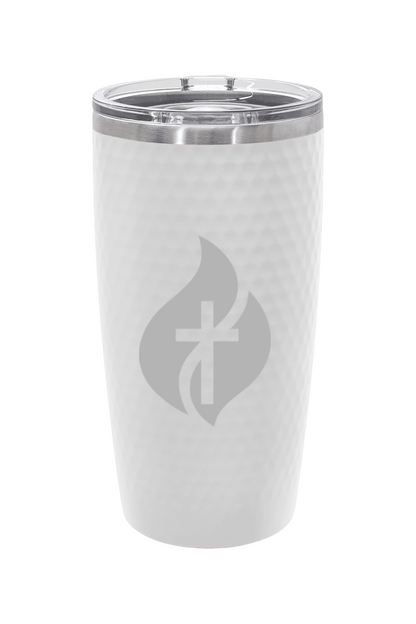 R&R 20 oz. Golf Tumbler with Dimples and Clear Slider Lid