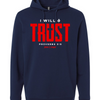 I Will Trust Lightweight Performance Hoodie - Classic Navy
