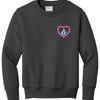 Love Never Fails Youth Foundation Crewneck Sweatshirt - Charcoal
