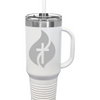 R&R Flame 40 oz. Insulated Travel Mug - White