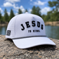 Jesus Is King White / Black Rope Premium Snapback Hat