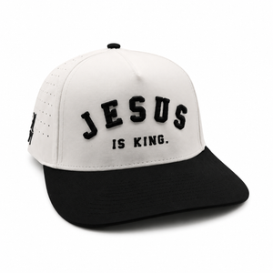 Jesus Is King Black Two-Tone Premium Snapback Hat