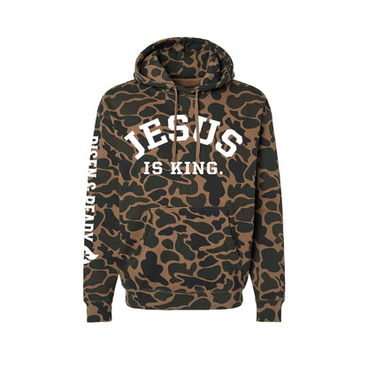 Jesus Is King Camo Premium Heavyweight Hoodie