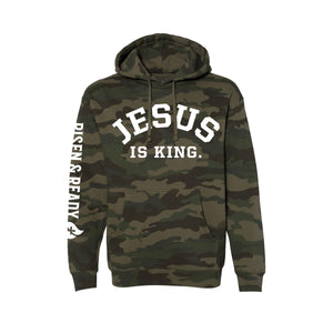 Jesus Is King Camo Premium Heavyweight Hoodie
