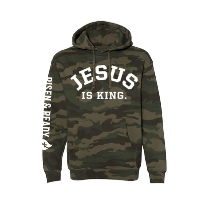 Jesus Is King Camo Premium Heavyweight Hoodie