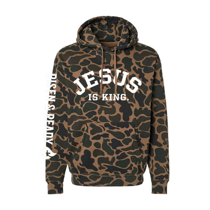 Jesus Is King Camo Premium Heavyweight Hoodie
