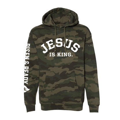 Jesus Is King Camo Premium Heavyweight Hoodie