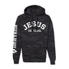 Jesus Is King Camo Premium Heavyweight Hoodie - Black Camo