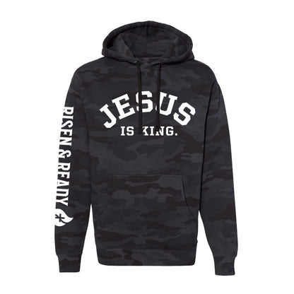 Jesus Is King Camo Premium Heavyweight Hoodie