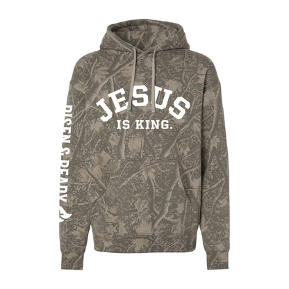 Jesus Is King Camo Premium Heavyweight Hoodie