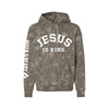 Jesus Is King Camo Premium Heavyweight Hoodie - Deadwood Camo
