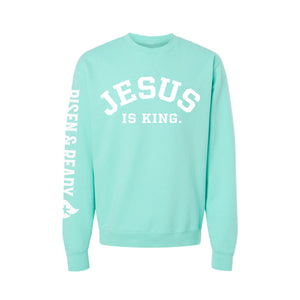 Jesus Is King Premium Heavyweight Crew