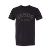Jesus Is King Ghosted Grey Premium Tee - Black