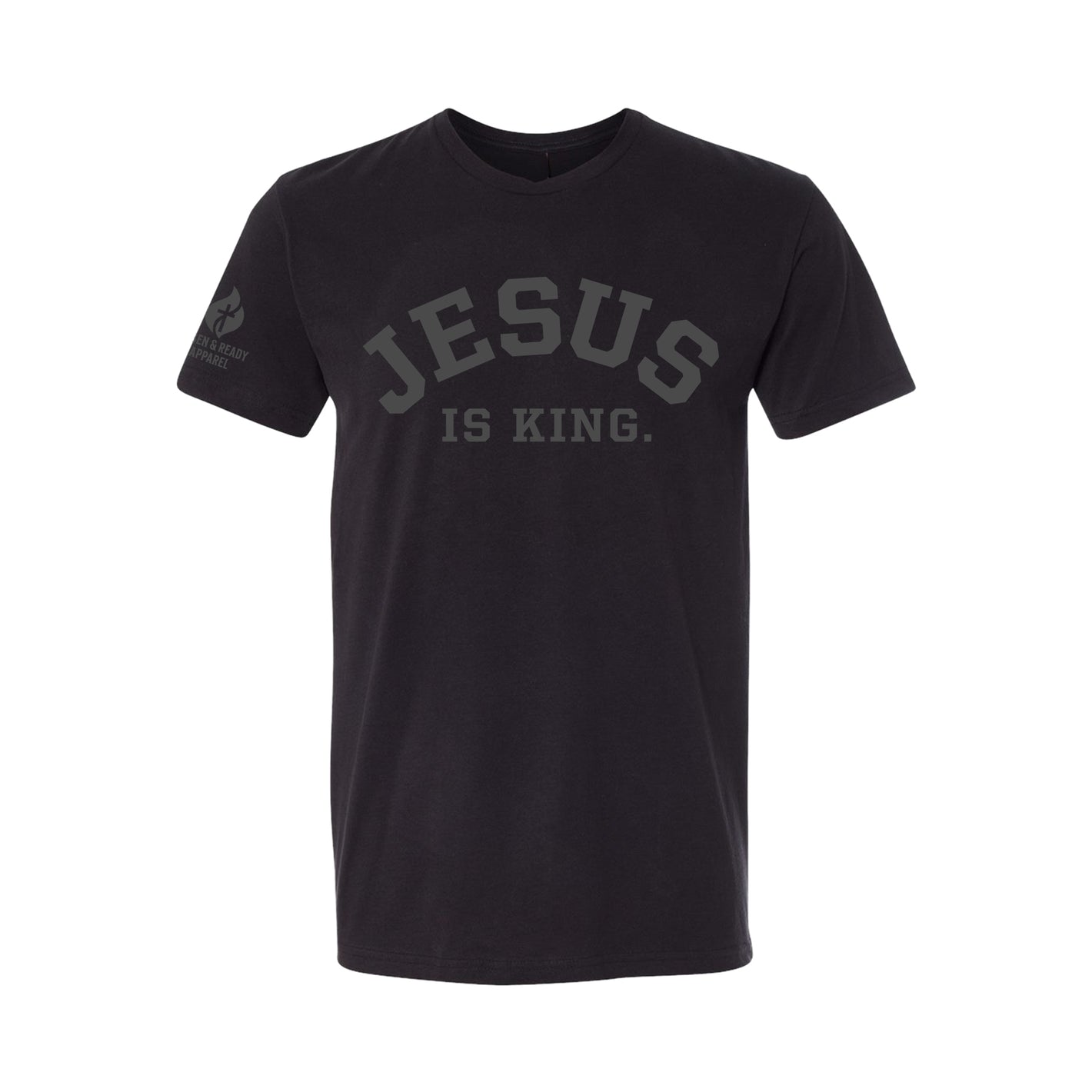 Jesus Is King Ghosted Grey Premium Tee