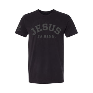 Jesus Is King Ghosted Grey Premium Tee