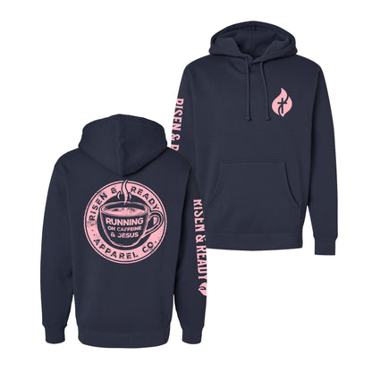 Running on Caffeine and Jesus Premium Heavyweight Hoodie