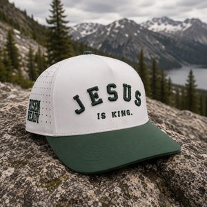 Jesus Is King Green Premium Snapback Hat