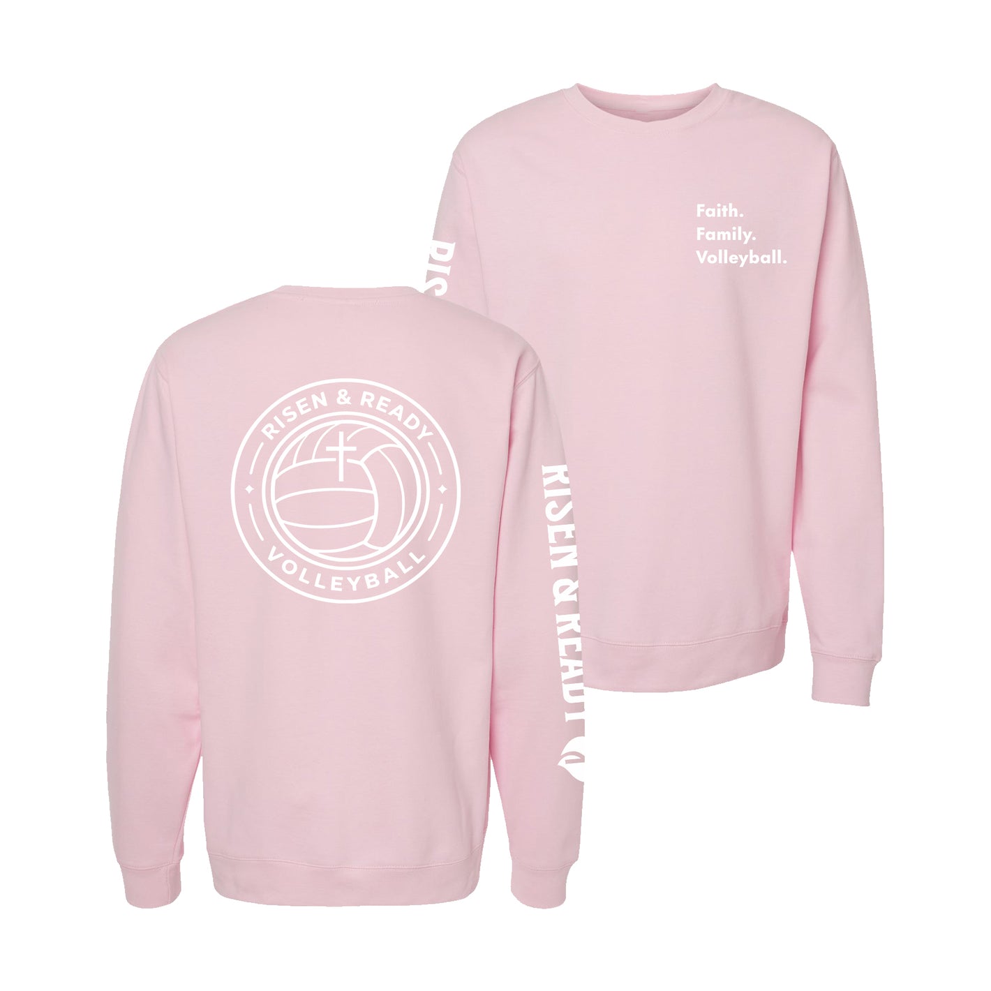 Faith. Family. Volleyball. Premium Heavyweight Crew