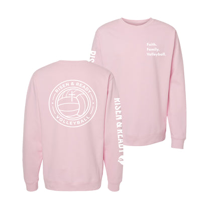 Faith. Family. Volleyball. Premium Heavyweight Crew